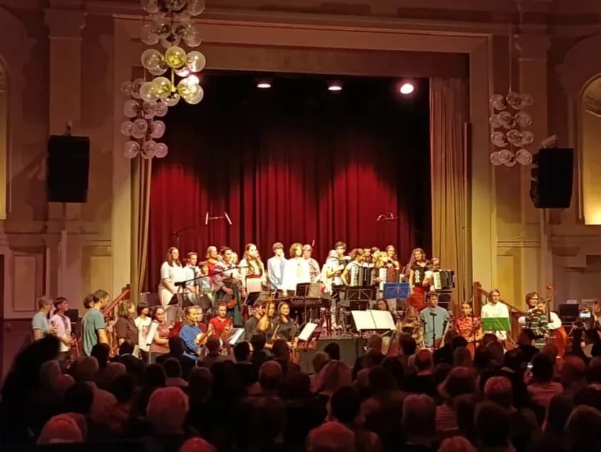 Nine young Ashkelon musicians performed in an international orchestra in Europe