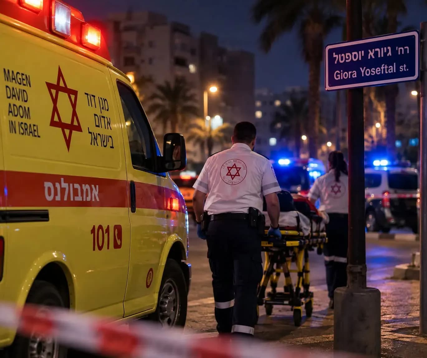 גבר כבן 70 נפצע קשה ברחוב גיורא יוספטל באשקלון